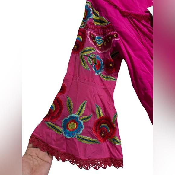 Vintage Collection Western Floral Embroidered Tunic Blouse XL - Picture 5 of 5